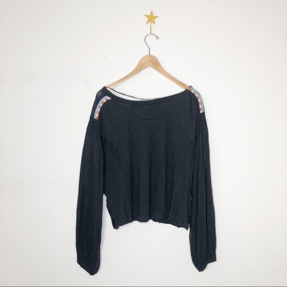 New Free People Hand Me Down Embroidered Top - Picture 9 of 9